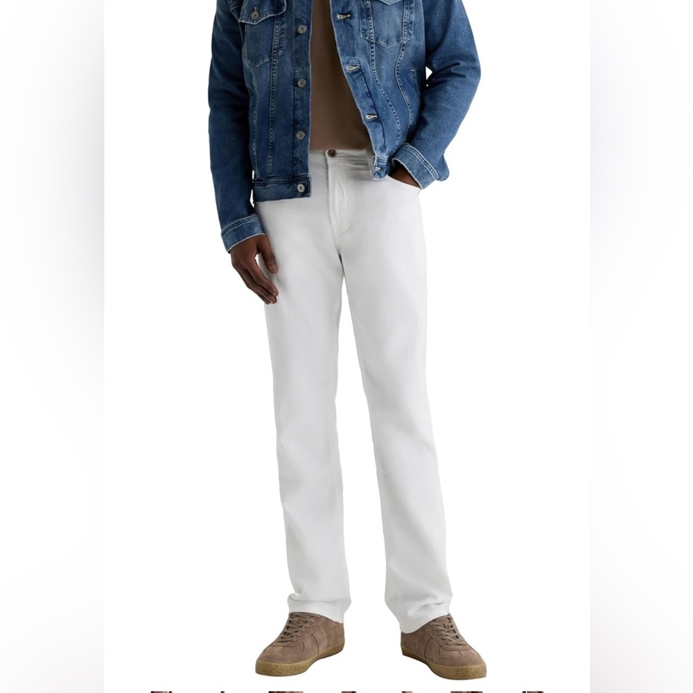 NWT! AG -Adriano Goldschmied Men's Everett Slim Straight Linen Pant